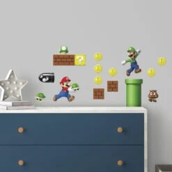 Super Mario Bros Muurstickers - RoomMates - Build A Scene