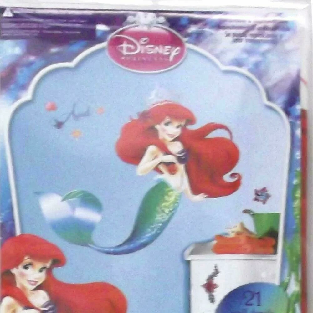 De Kleine Zeemeermin XL Muursticker - RoomMates - Met Glitterelementen - Afbeelding 5