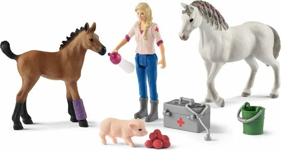 Schleich Dierenarts - Farm World Merrie En Veulen - 42486 - Afbeelding 2