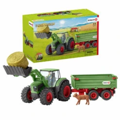 Schleich 42379 Tractor Met Aanhangwagen - Farm World