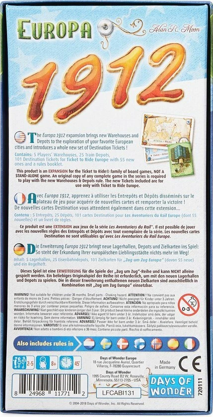 Ticket To Ride - Europa 1912 - Uitbreiding - Bordspel - Afbeelding 3