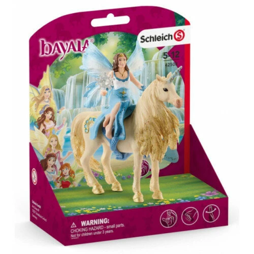 Schleich 42508 - Eyela Op Gouden Eenhoorn - Bayala - Afbeelding 2
