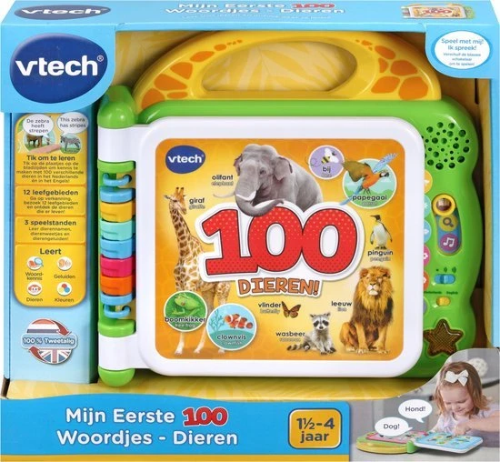 Vtech - Baby Mijn Eerste 100 Woordjes Dieren - Interactief Boek - Afbeelding 5