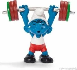 Schleich Smurfen - Olympische Team Gewichtheffer 2012- Limited Edition - 40267