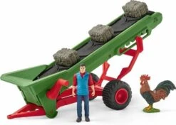 Schleich 42377 - Hooitransportband Met Boer - Farm World