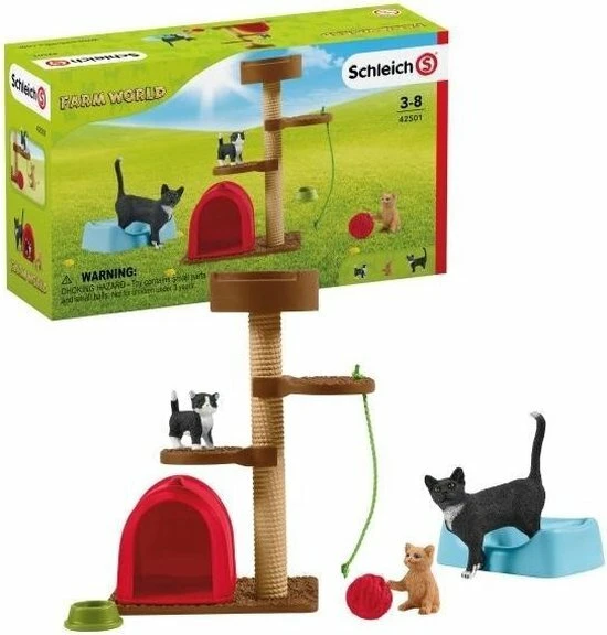 Schleich 42501 - Krabpaal Set Met Katten - Farm World