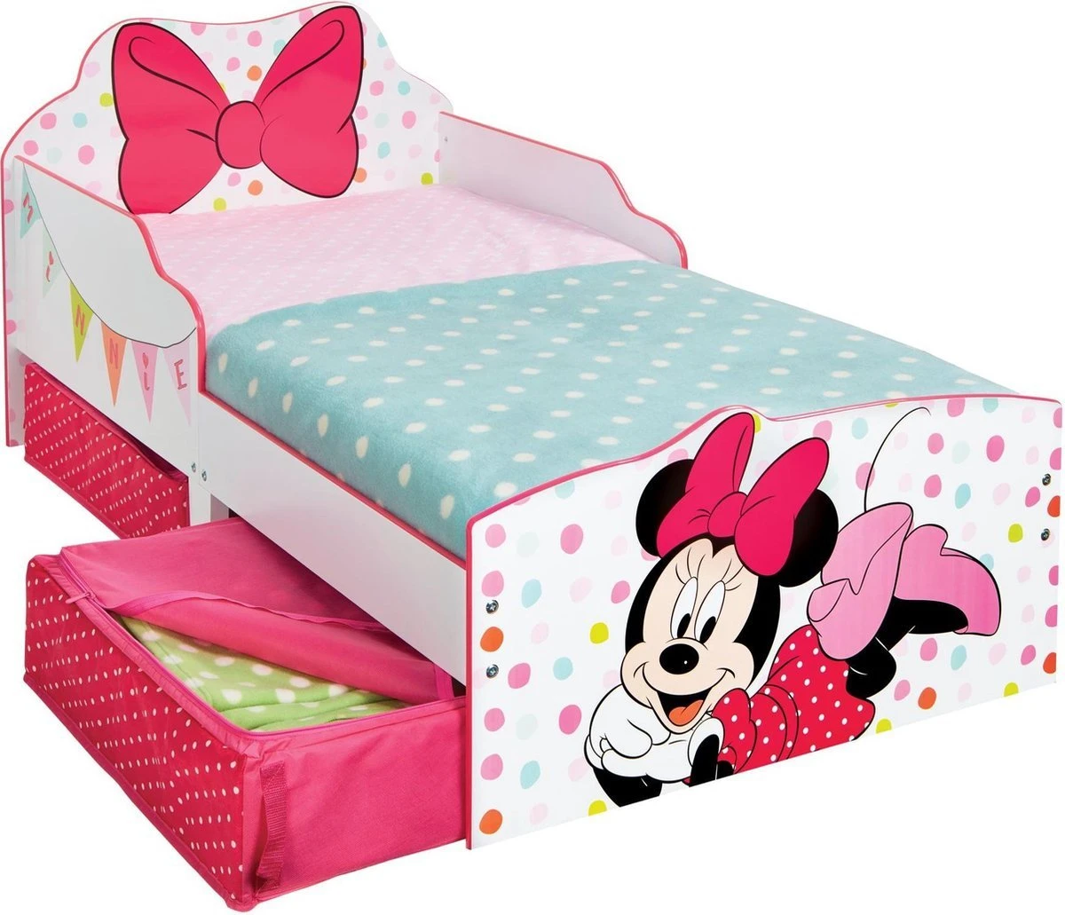 Minnie Mouse - Peuterbed Met Opslagruimte Onder Het Bed - Strik - Afbeelding 2