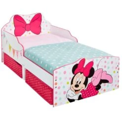 Minnie Mouse - Peuterbed Met Opslagruimte Onder Het Bed - Strik