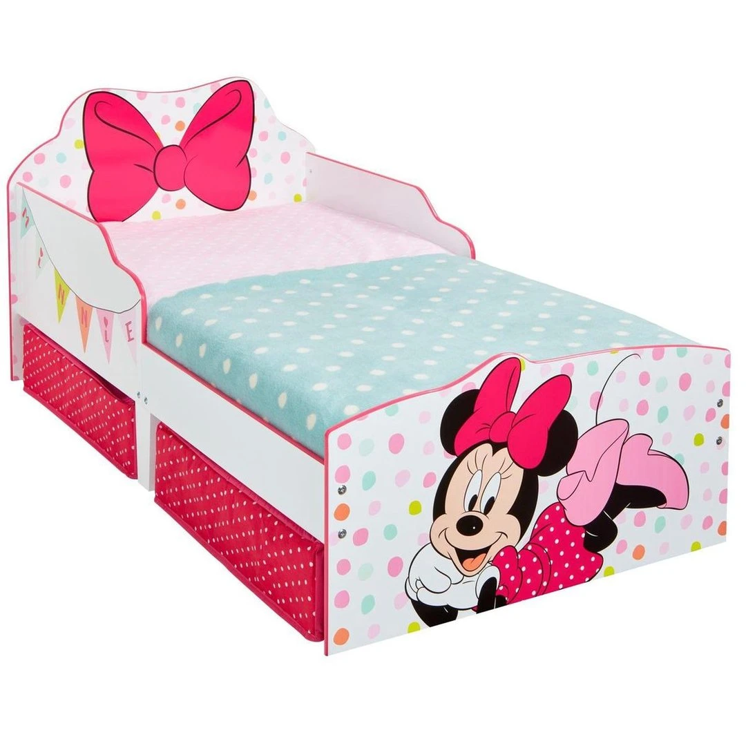 Minnie Mouse - Peuterbed Met Opslagruimte Onder Het Bed - Strik