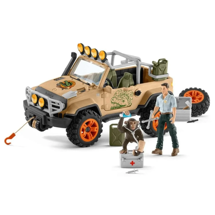 Schleich 42410 Terreinwagen Met Lier - Wild Life - Afbeelding 2