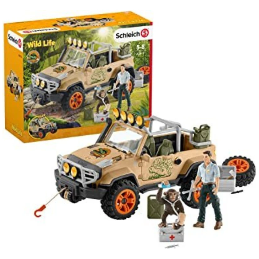 Schleich 42410 Terreinwagen Met Lier - Wild Life