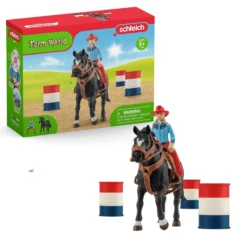 Schleich 42576 Cowgirl Barrel Racing - Farm World