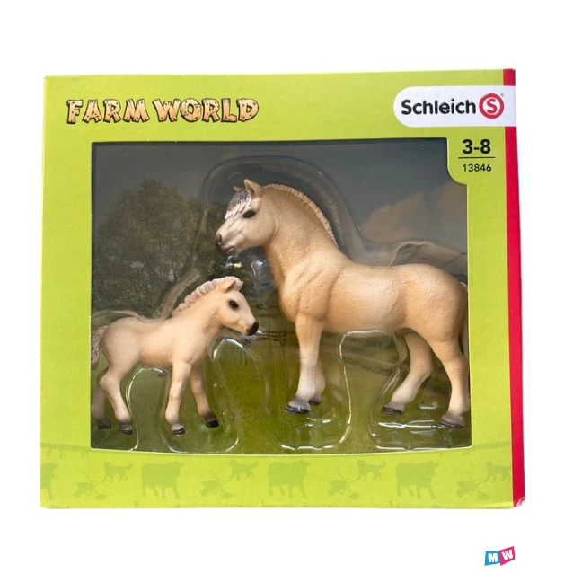 Schleich 13846 - Fjord Hengst Met Aalstreep En Veulen - Afbeelding 3