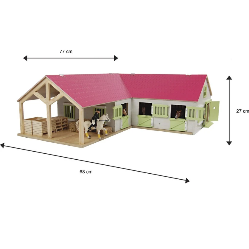 Kids Globe Paardenstal Met 4 Boxen En Berging - Afbeelding 2