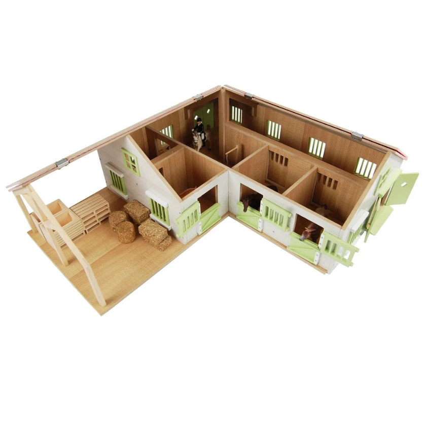 Kids Globe Paardenstal Met 4 Boxen En Berging - Afbeelding 3