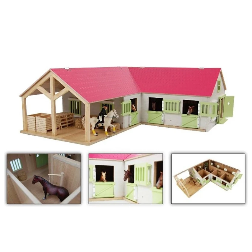 Kids Globe Paardenstal Met 4 Boxen En Berging - Afbeelding 6