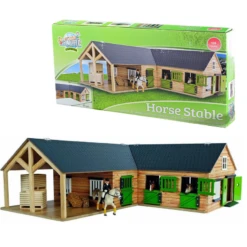 Kids Globe Paardenstal In Een Hoek Met 4 Boxen En Berging