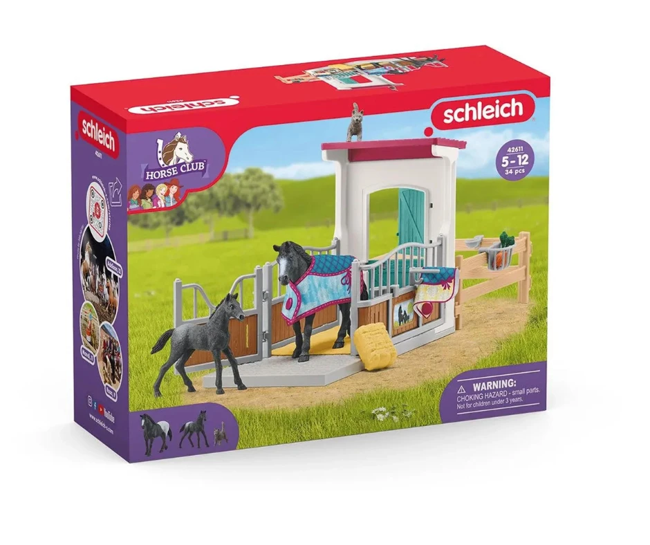 Schleich 42611 Paardenbox Met Merrie En Veulen - Afbeelding 8