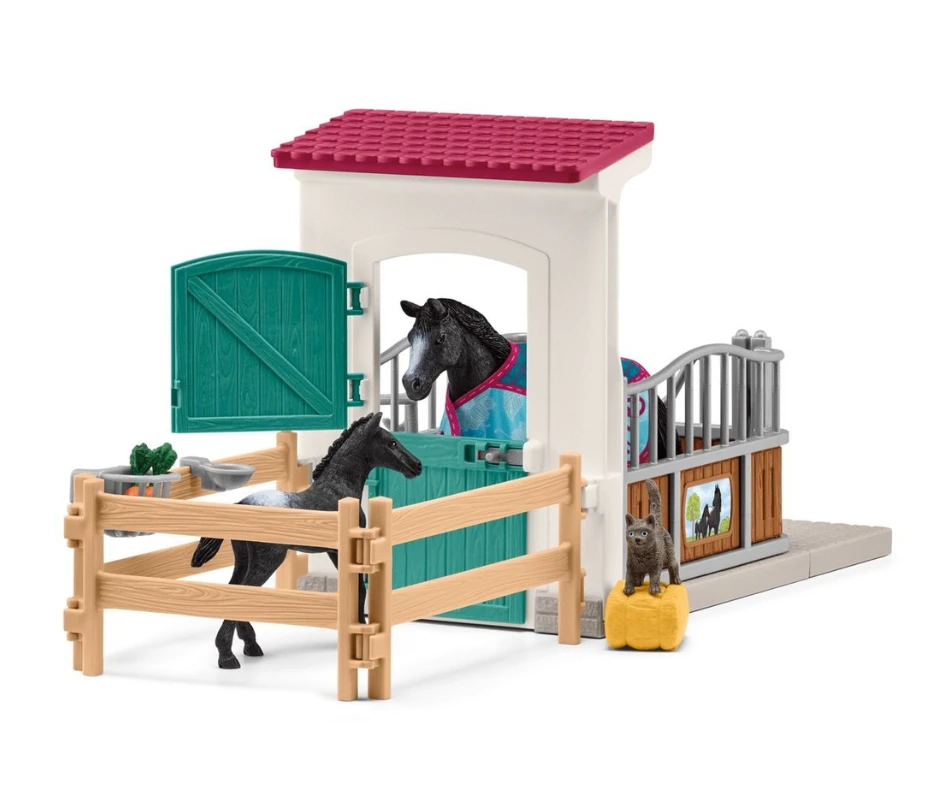 Schleich 42611 Paardenbox Met Merrie En Veulen - Afbeelding 3