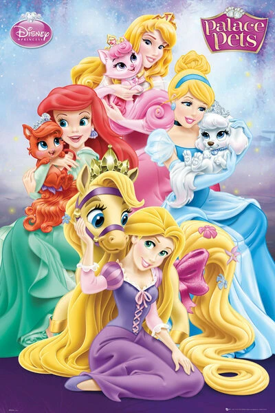 Poster Disney Princess Huisdieren - Maxi Formaat
